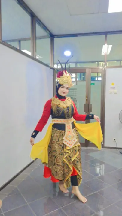 Wahyu Binarti after a dance performance at UGM's anniversary event