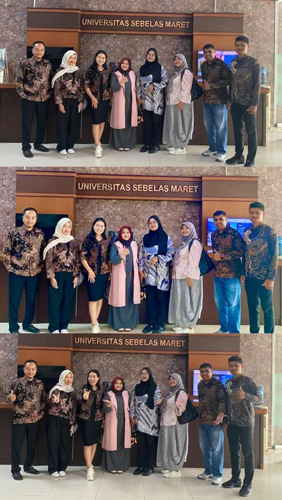 Wahyu Binarti during a sharing discussion between UGM and UNS